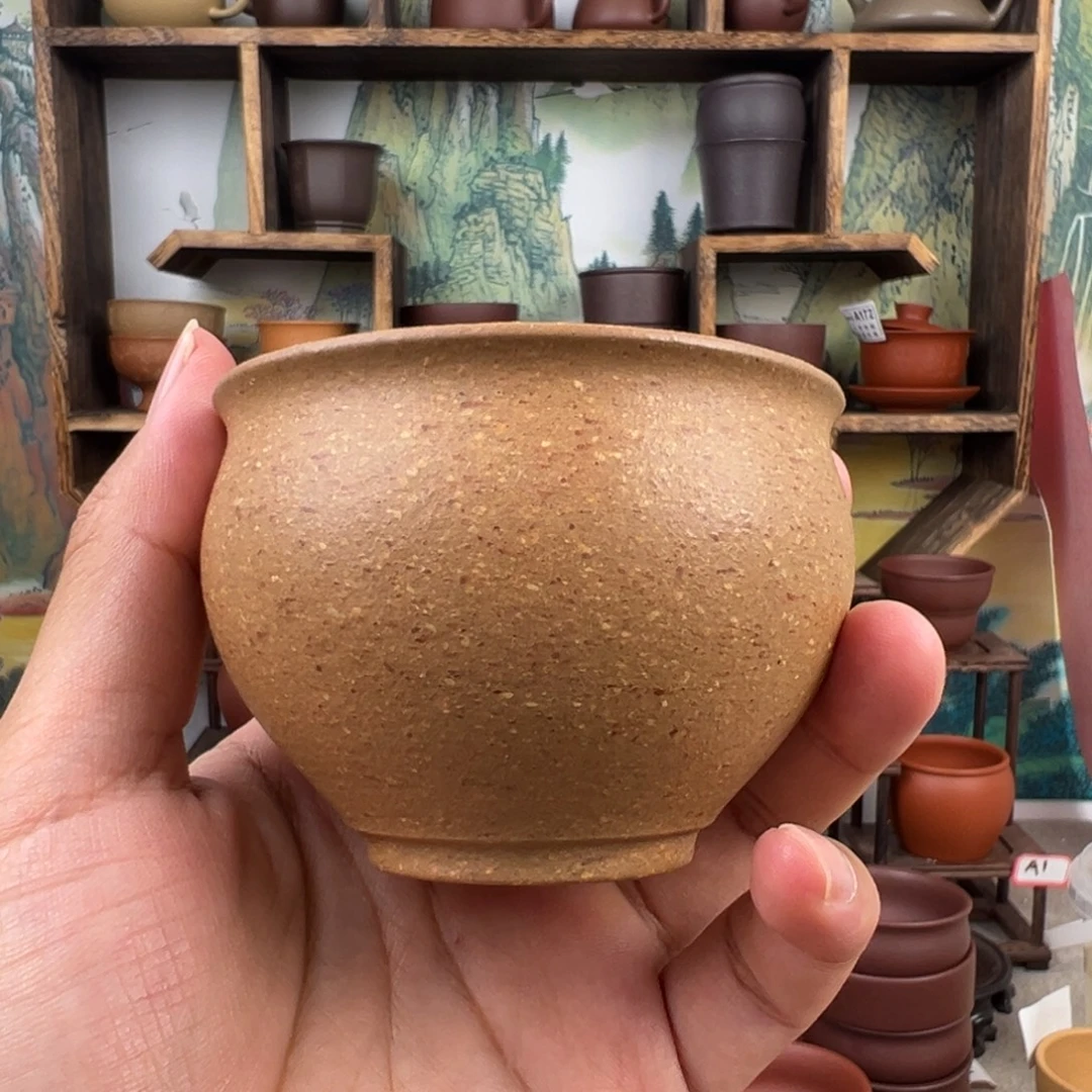 紫砂茶杯拙器甄选，纯原本矿。