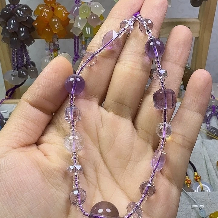 手腕款，手机链紫色款