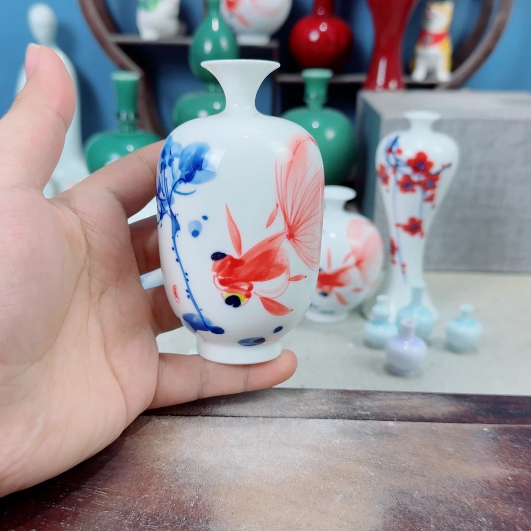 陶瓷手工小花器摆件