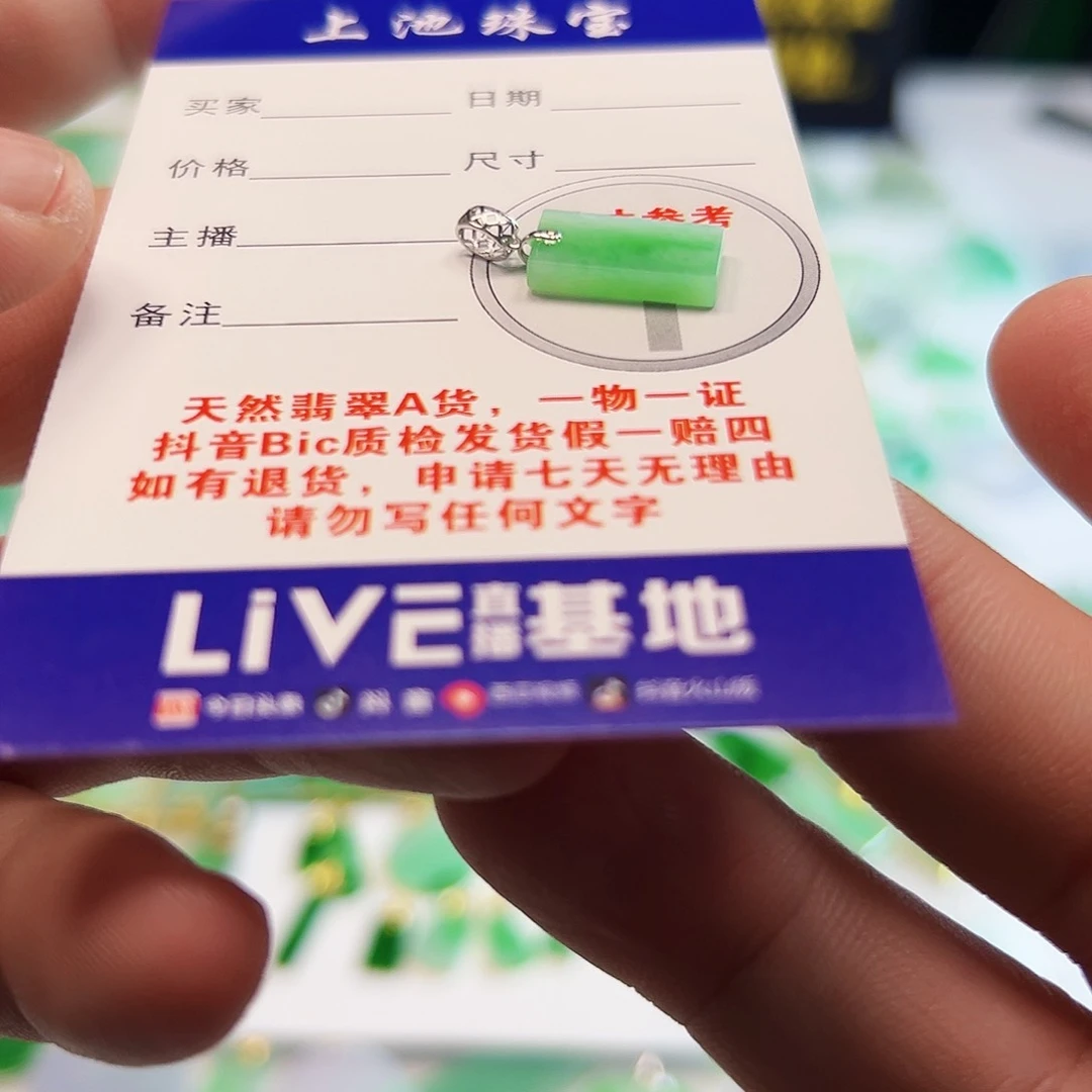 翡翠项链18K金镶嵌翡翠