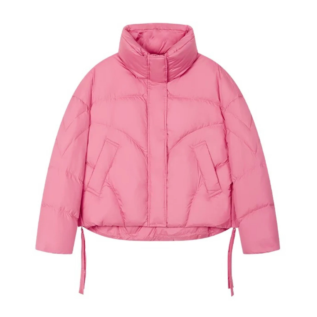 短款2025冬季新款时尚立领设计面包服蓬松保暖外套女