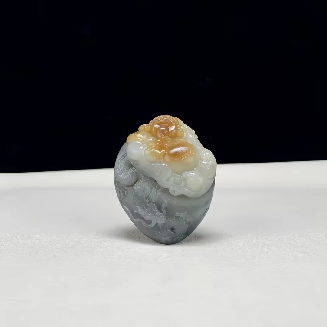 【豫人豫品】 和田玉摆件三彩俏色财神j3153