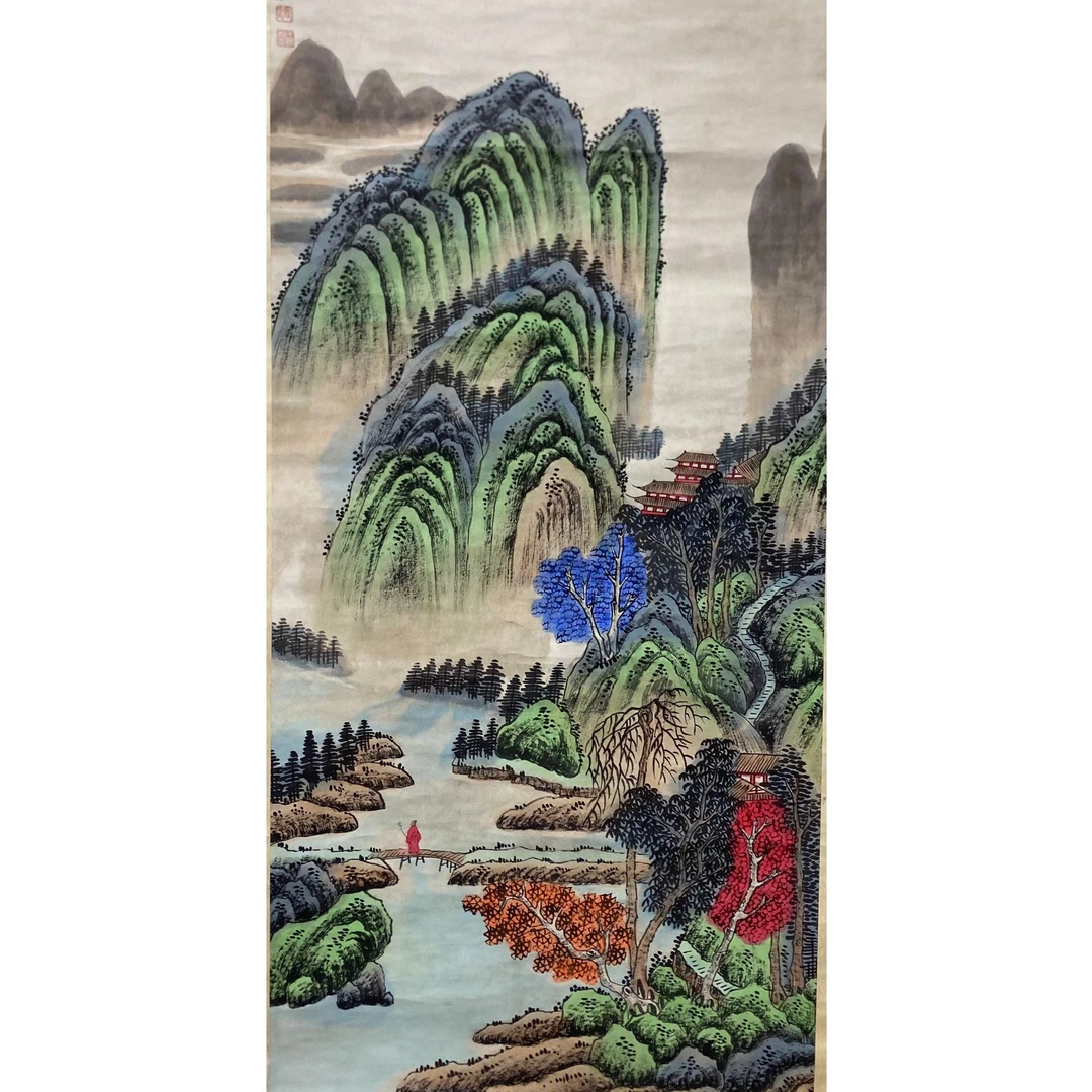 王时敏款山水绘画立轴 132.62 8平尺
