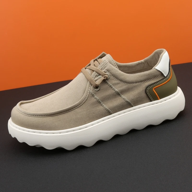 轻便软底鞋子男款爆款2025新款透气帆布鞋男士时尚休闲鞋流行男鞋