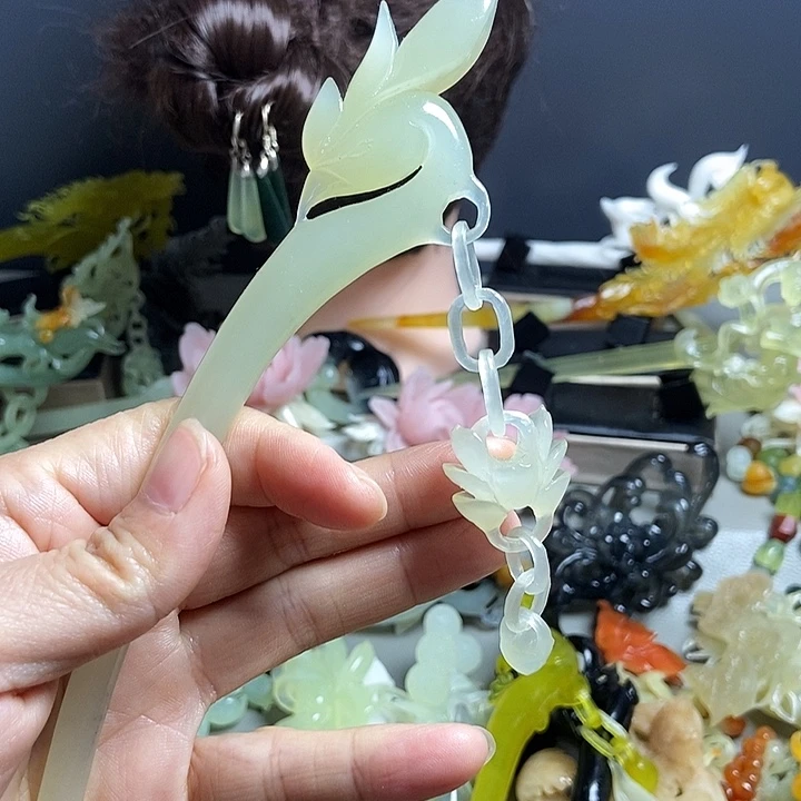 阿***Z岫玉未镶嵌发簪发簪