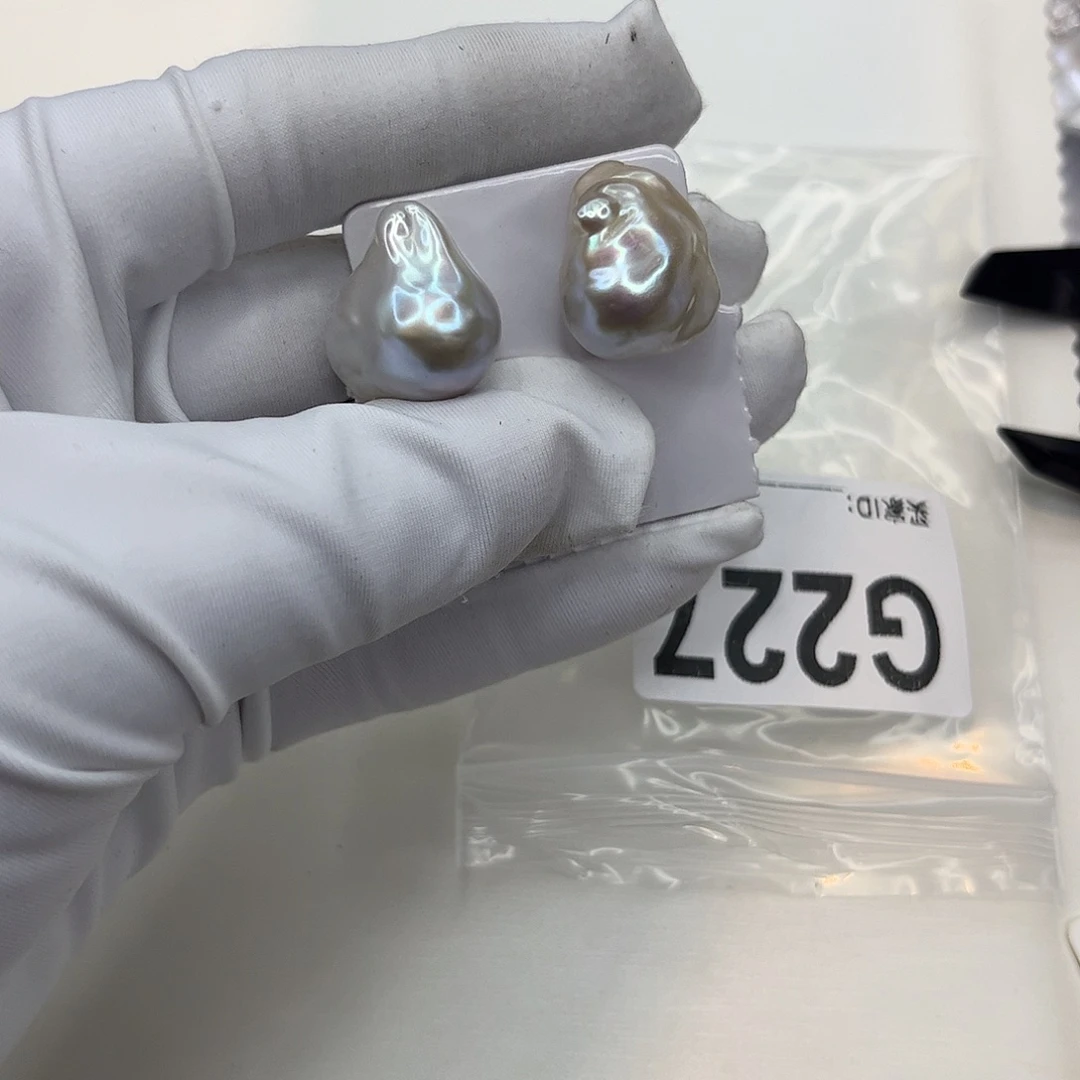 淡水珍珠耳饰银S925镶嵌