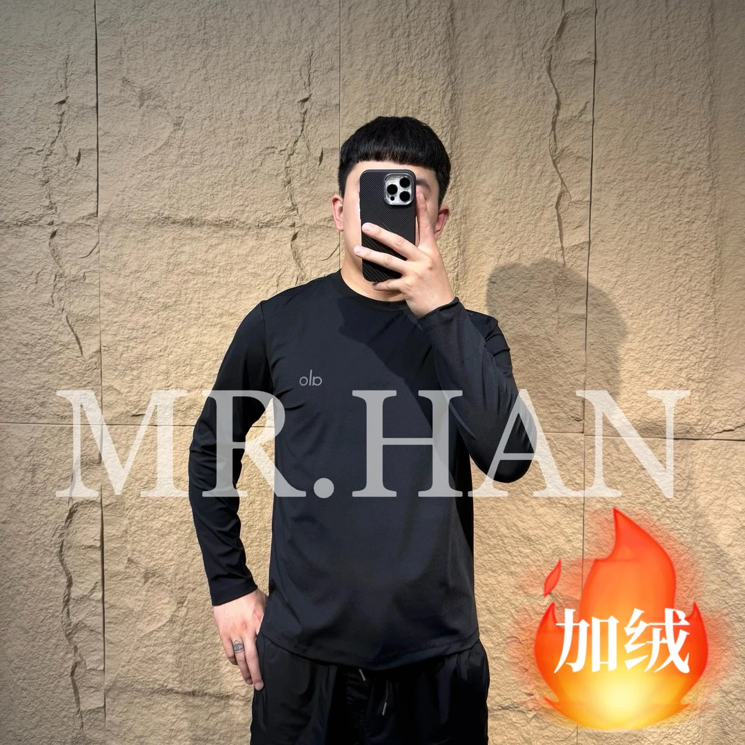 8923秋冬加绒男士户外休闲长袖T恤上衣