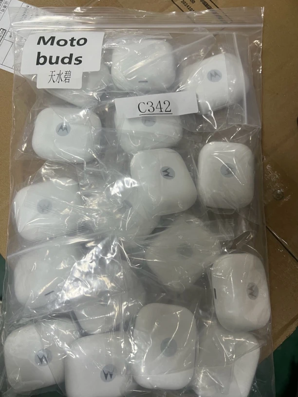 9新  捡漏moto buds天水碧耳机编号C342