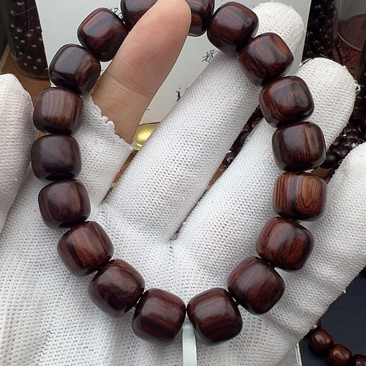 之***秋木木本海南红降花梨公1.2黑金满文