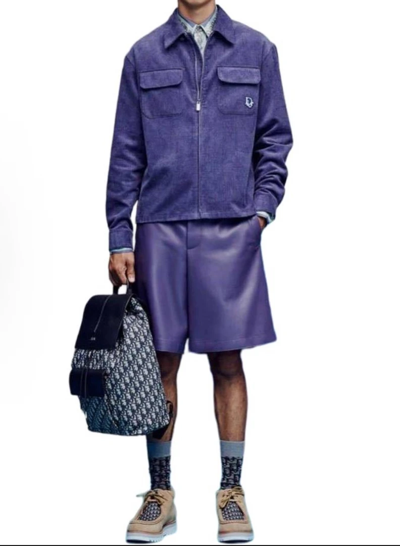 99新 DIOR/迪奥 灯芯绒刺绣logo拉链夹克外套/48码/Y6355