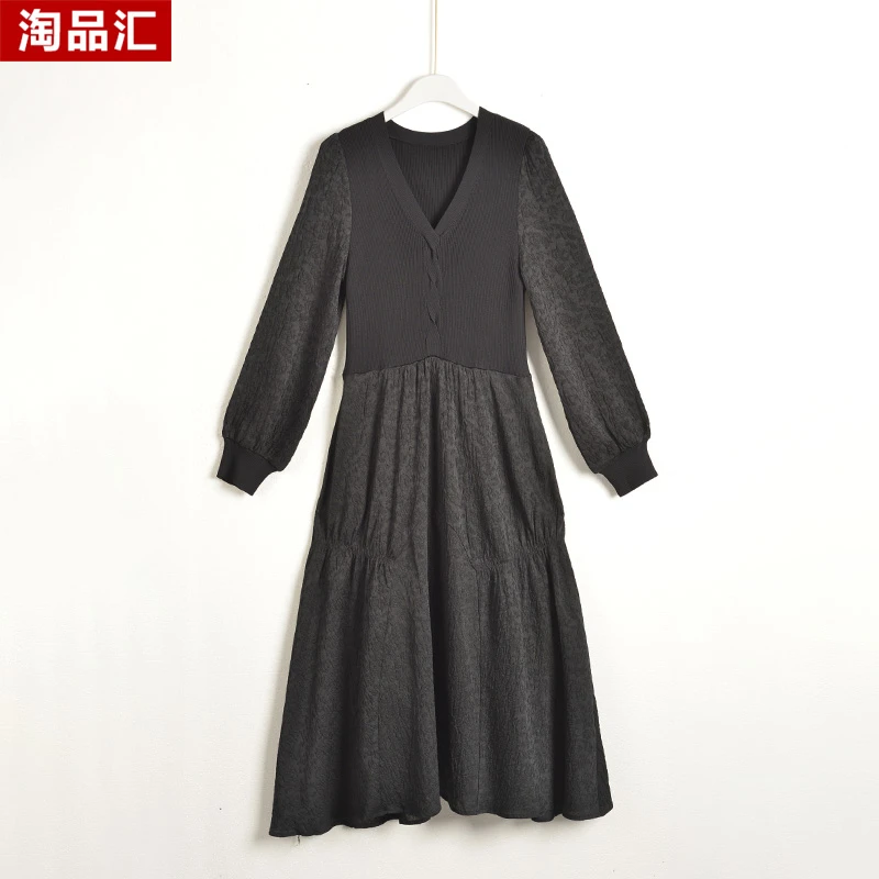 【Y专柜捡漏】中高端时尚女装DQB-连衣裙9076-经典黑正码