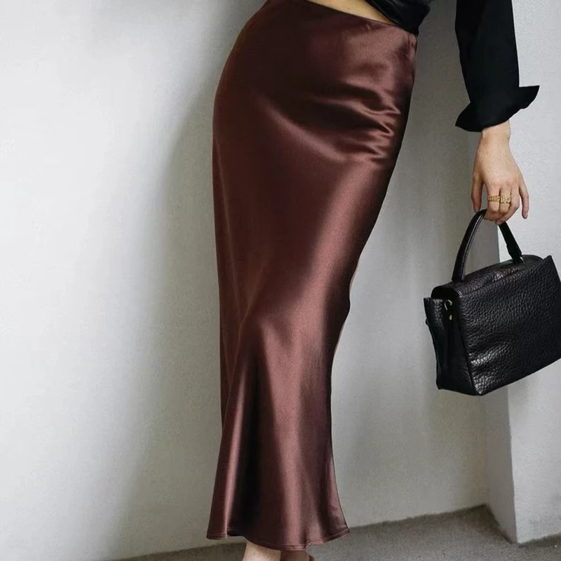 【晓时尚fashion】短款开叉气质百搭净版三醋酸包臀半裙