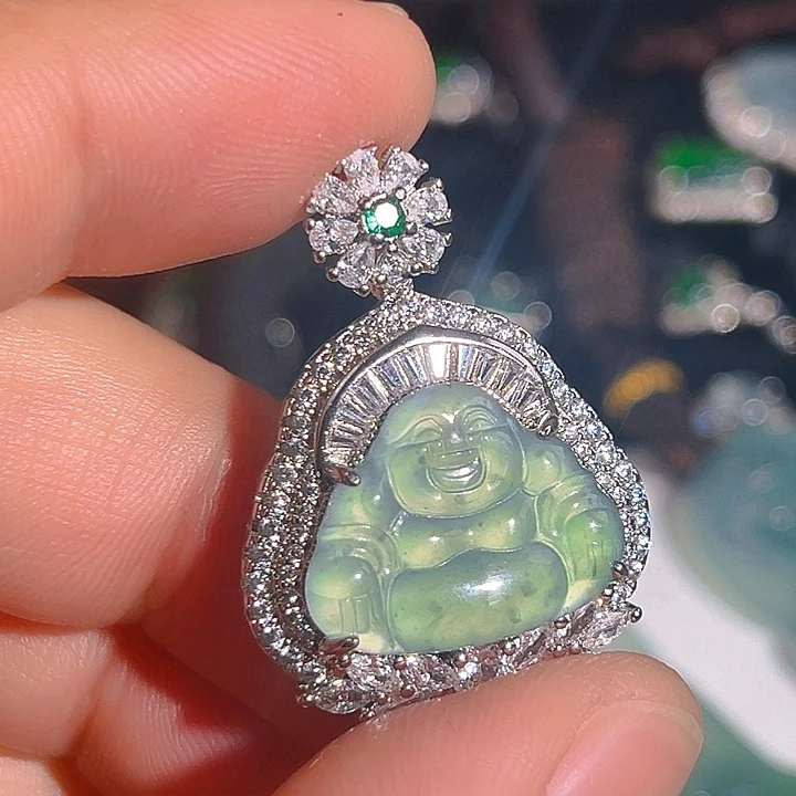 翡翠颈饰未镶嵌455，