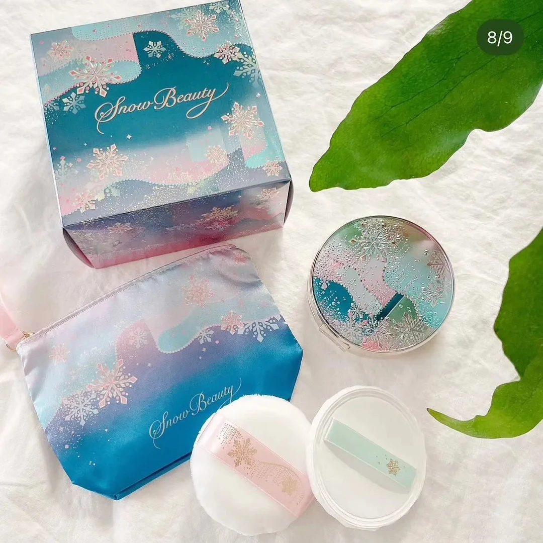 资生堂SNOW BEAUTY心机粉饼蜜粉饼日夜晚安粉雪花冰雪粉定妆细腻