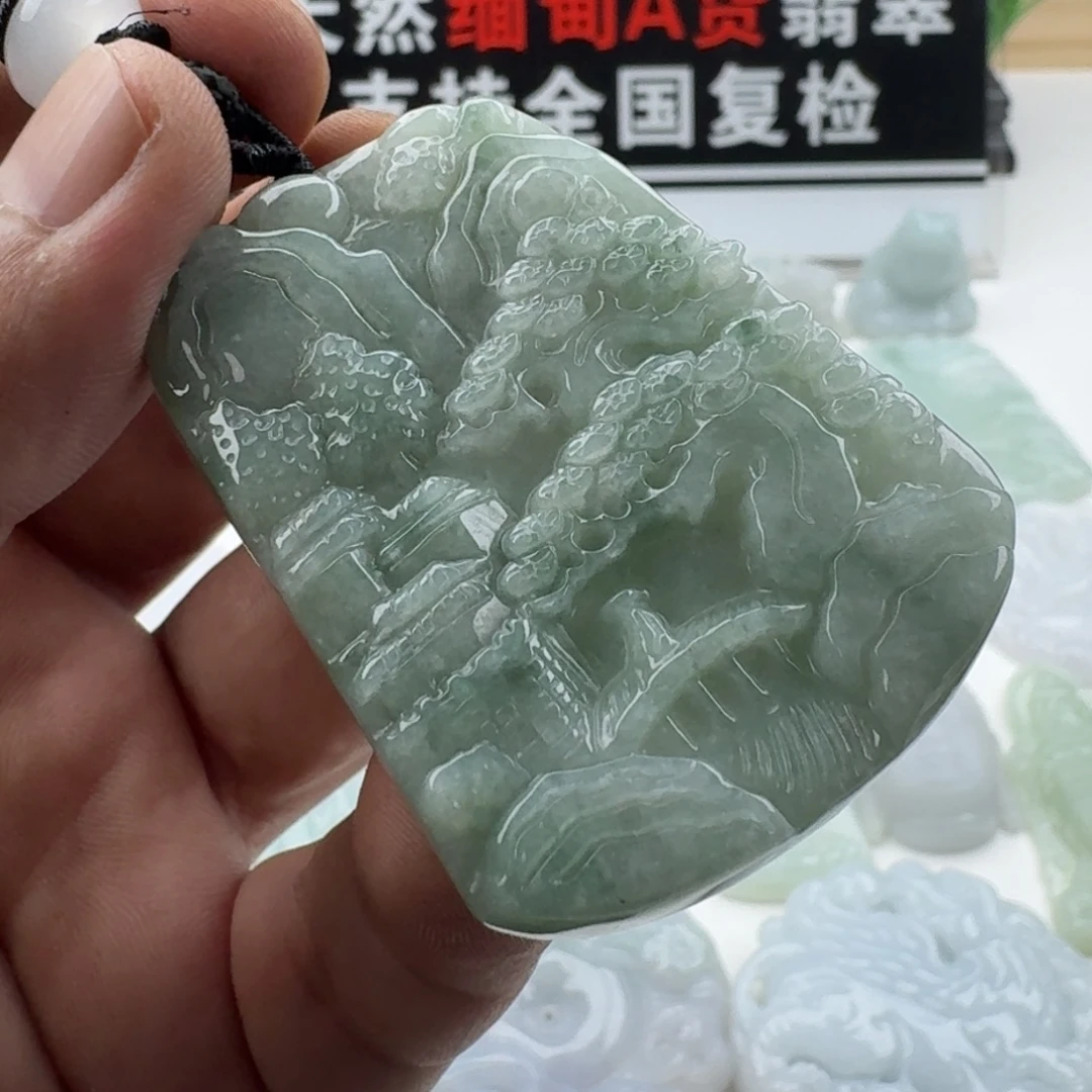颈饰未镶嵌翡翠天然缅甸A货翡翠