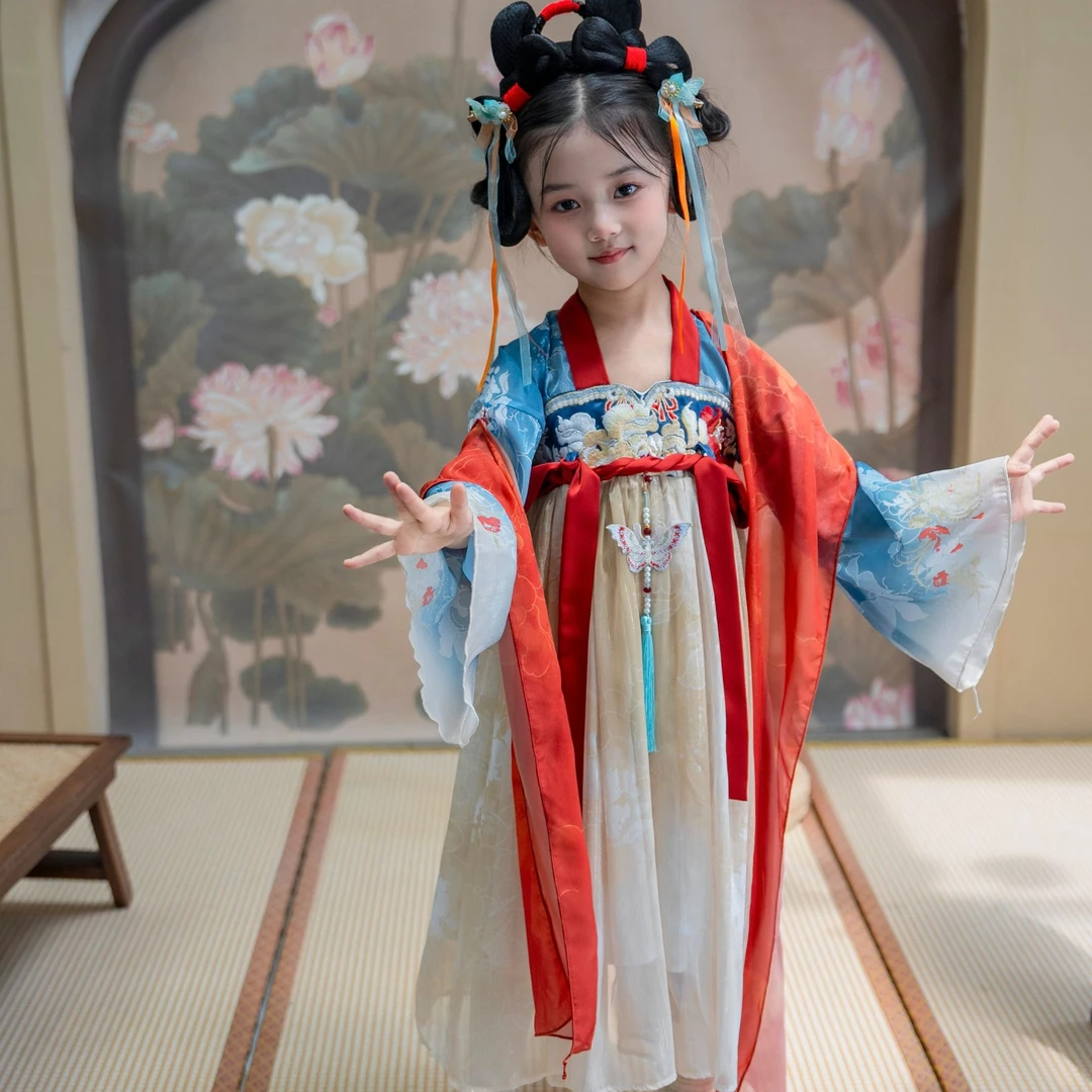 白雪汉服秋款国风汉服秋款美小女孩国风汉服