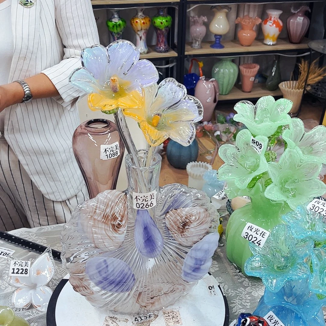 2花1不完美瓶 家悦琉璃工艺品不完美