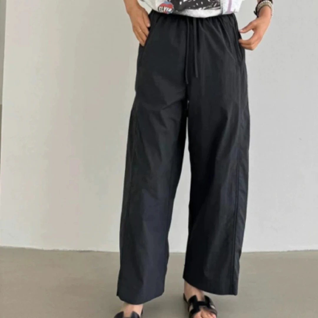 abridge韩国东大门代购 2025夏季新品 百搭显瘦薄款休闲裤速干裤