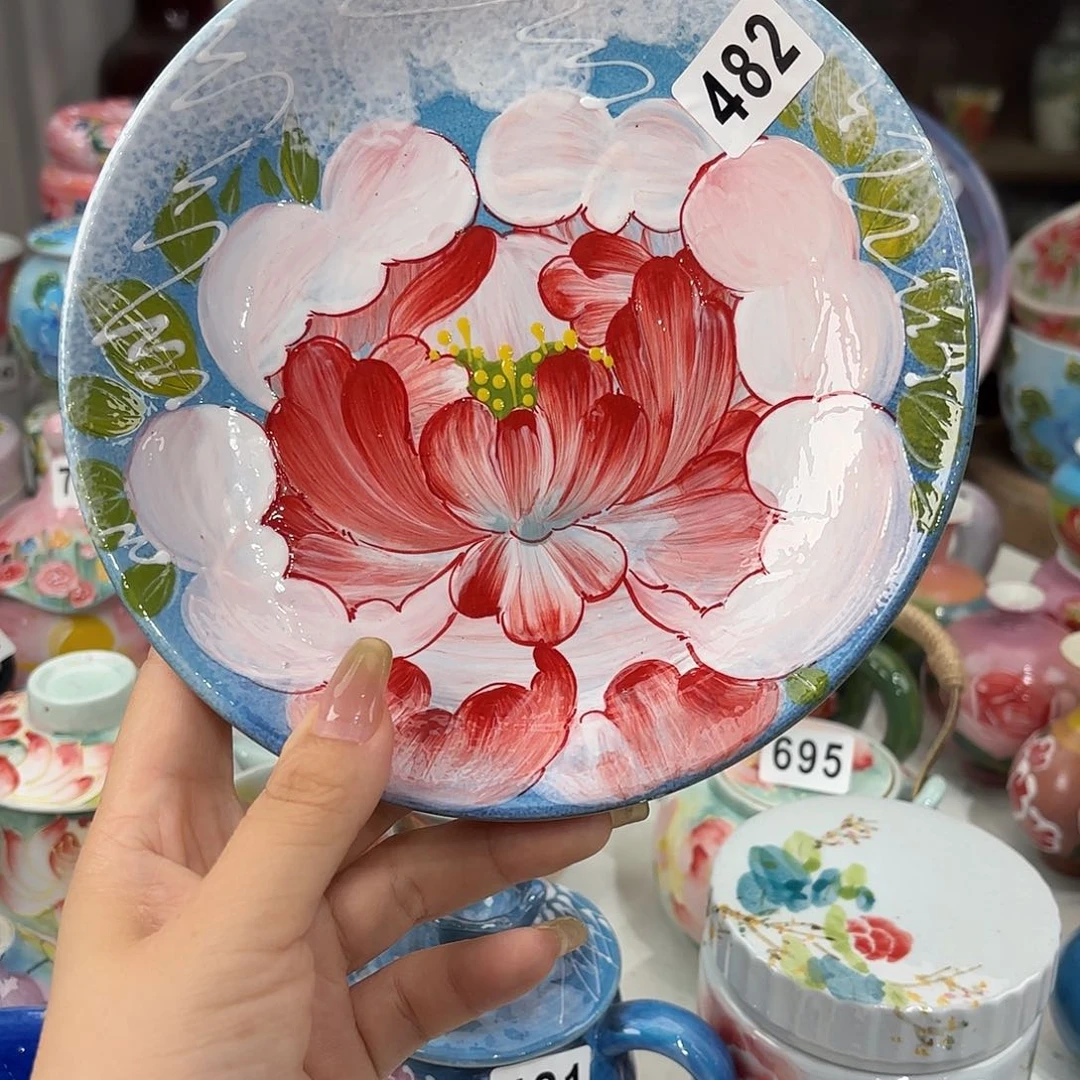 景德镇手绘高温釉下彩陶瓷茶具