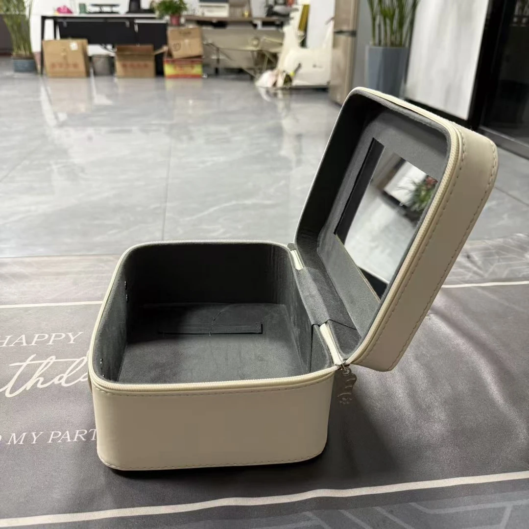 柔软复古港风菱格耐脏时尚化妆包化妆盒简约女士