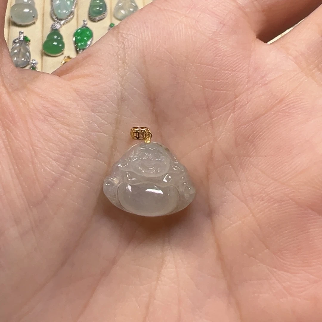 颈饰18K金镶嵌翡翠2