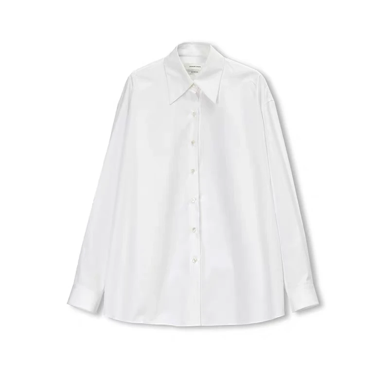 CONCISE-WHITE 设计师品牌25春简白通勤百搭廓形衬衣简约时尚百搭