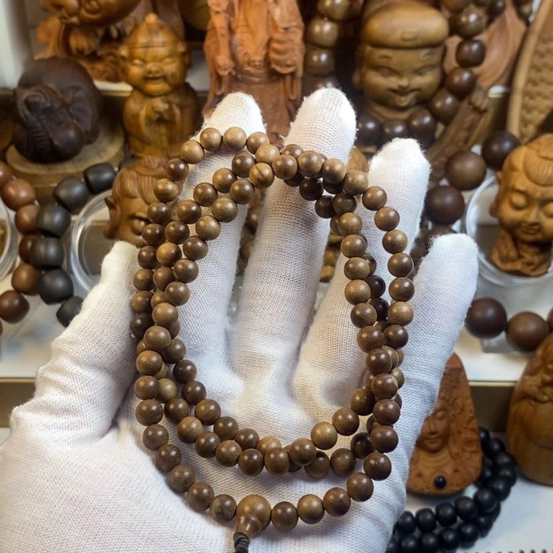 檀香木手串/手链印度迈索尔老山檀0.6黑肉微瑕奶香