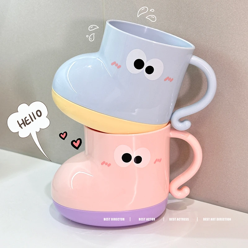 高颜值牙杯情侣牙缸刷牙漱口杯子学生家用便携牙具2025新款洗漱杯