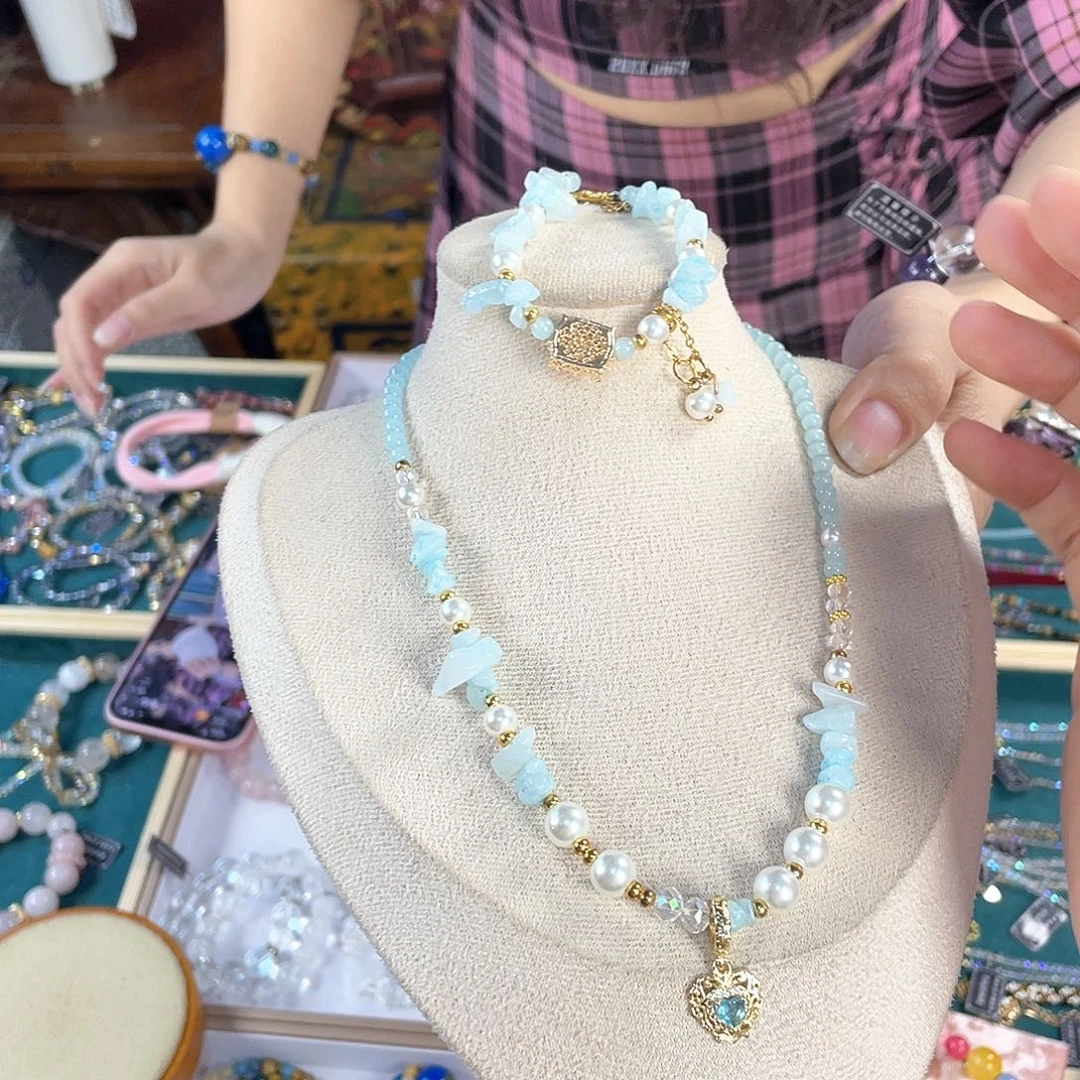 水晶手链银S925镀金镶嵌