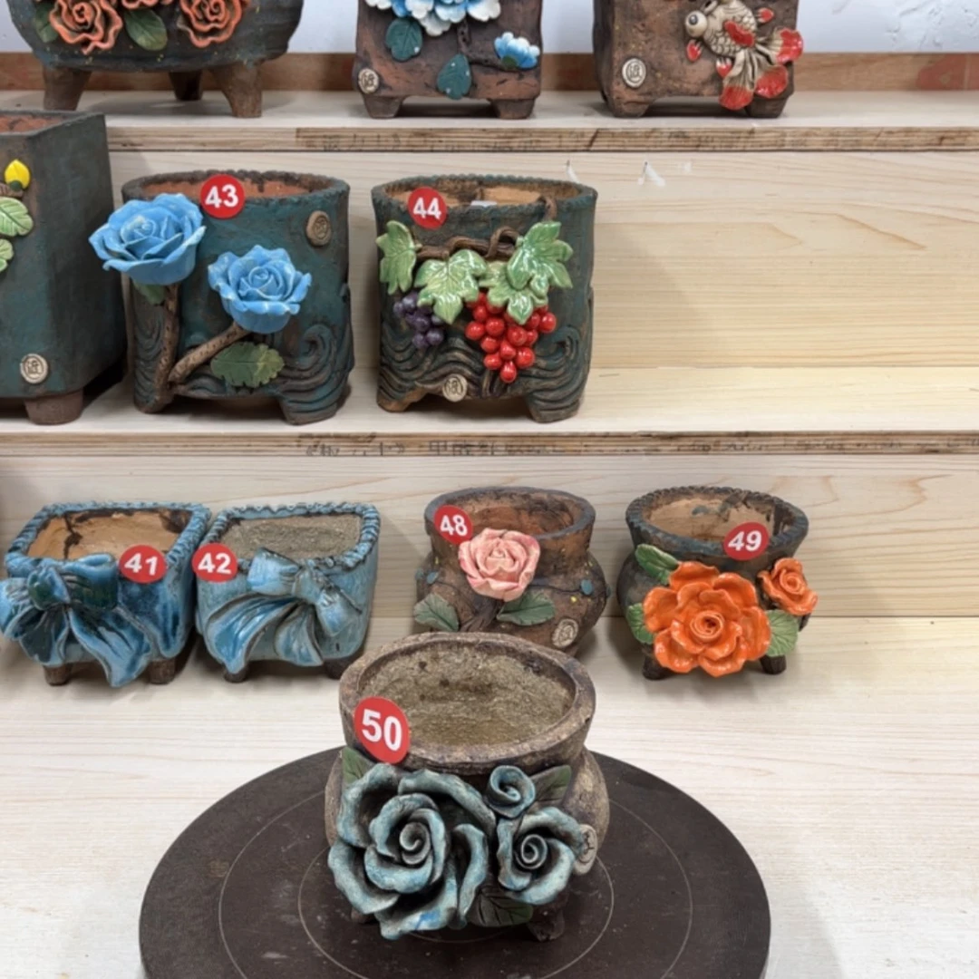 【闪购商品】紫砂花盆50号内口9外高11