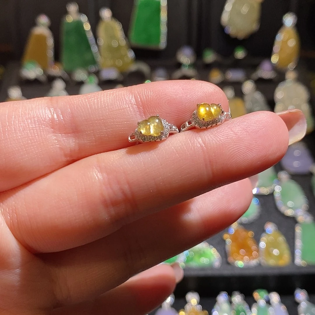 颈饰银S925镶嵌翡翠天然翡翠