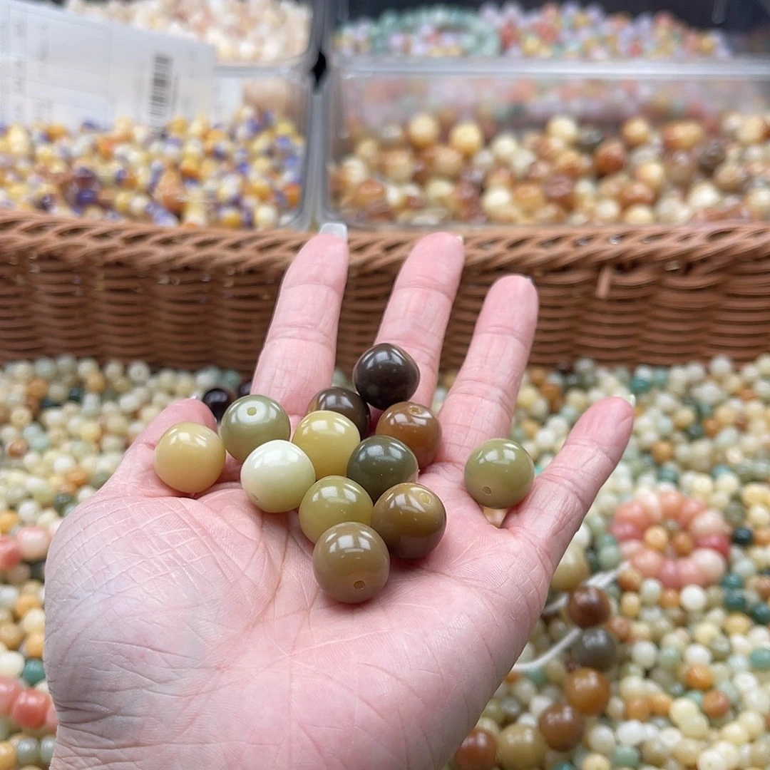 白玉菩提吊坠A/13mm/20+20颗