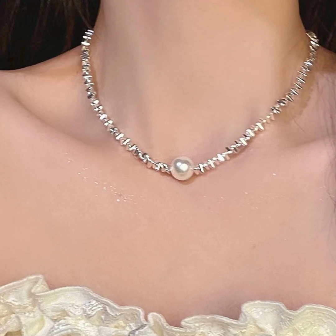 碎银子温柔知性气质百搭施家珍珠项链ins爆款新款小众时尚锁骨链