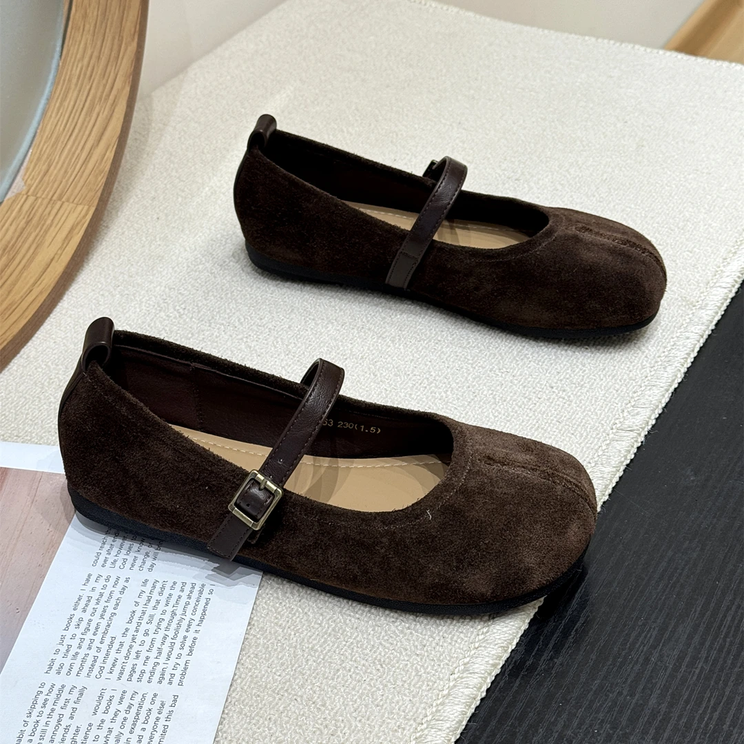 网红时髦仙女风玛丽珍单鞋女2025新款秋平底气质假分趾芭蕾晚晚鞋