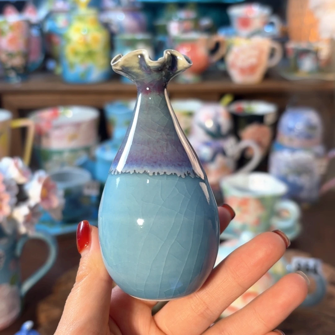 景德镇手绘高温釉下彩陶瓷茶具