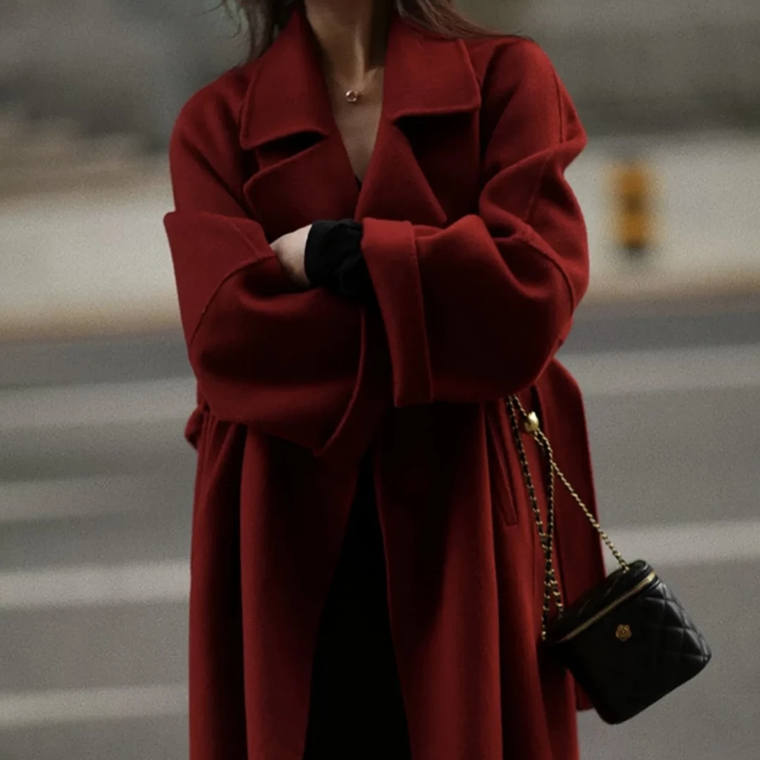 金夫人大衣【西西里】爆款加厚气质纯手工双面羊绒大衣
