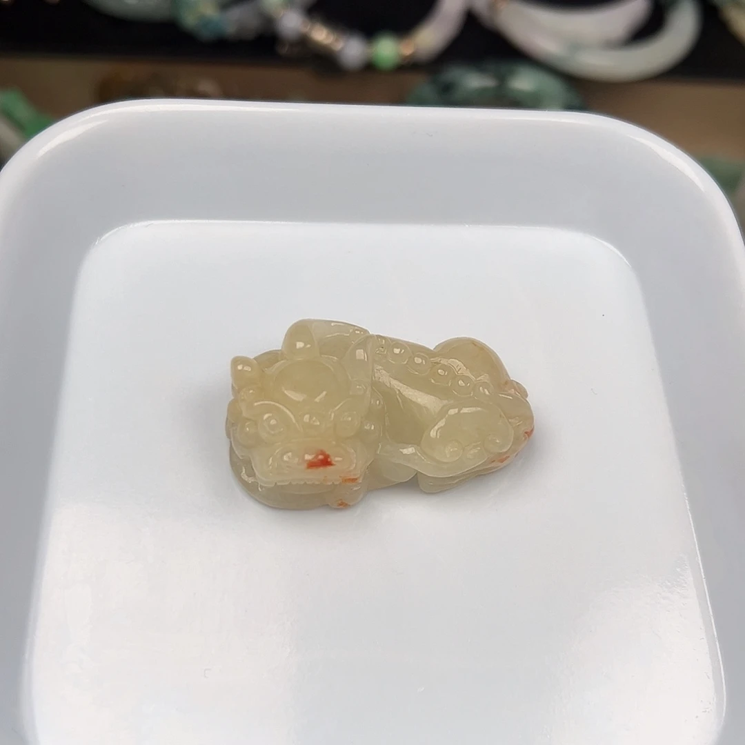 翡翠未镶嵌手链撒金的霸王貔貅