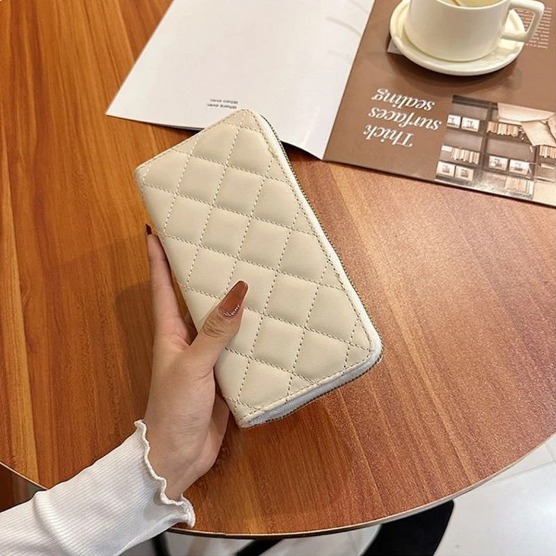 钱包女长款手机包零钱包高级感学生大容量皮夹手抓包女手拿包拉链