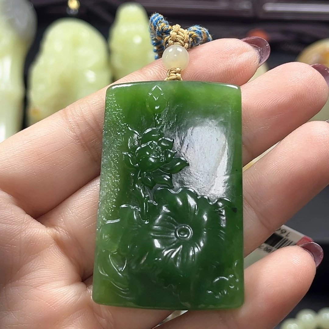 和田玉（碧玉）未镶嵌吊坠(不含链)