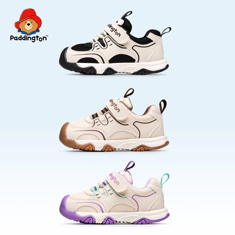 帕丁顿熊儿童运动鞋男童休闲鞋子女童网鞋春秋透气宝宝户外机能鞋