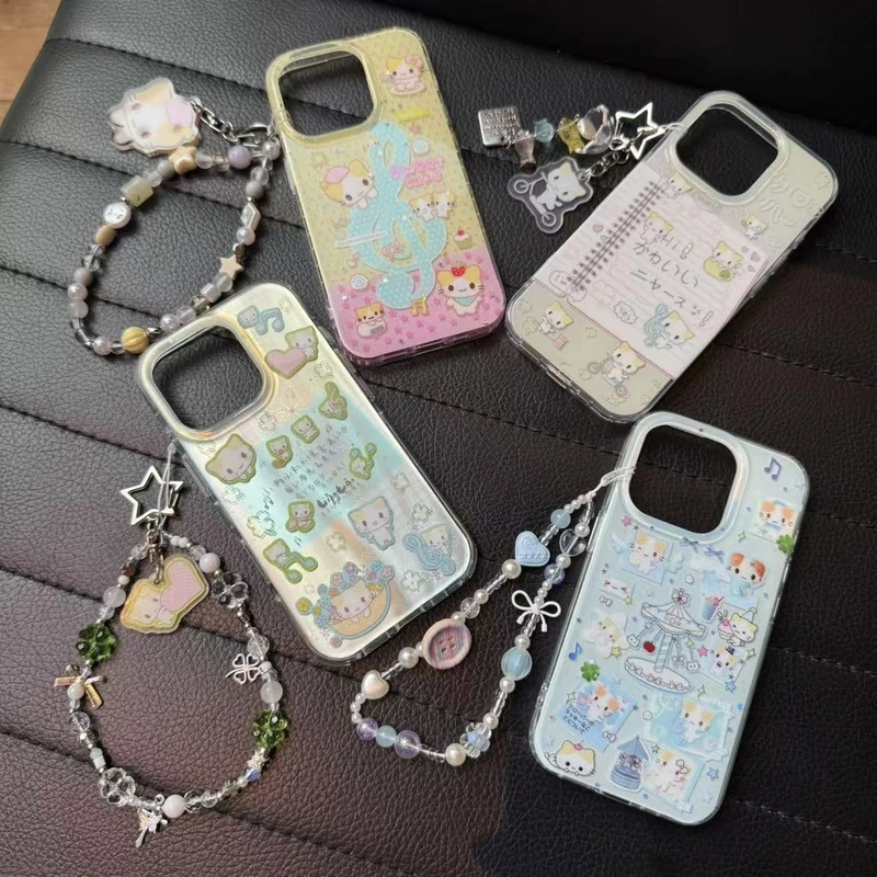 卡通古早棉花糖猫咪轻松熊适用于苹果16promax手机壳15/14Pro13新