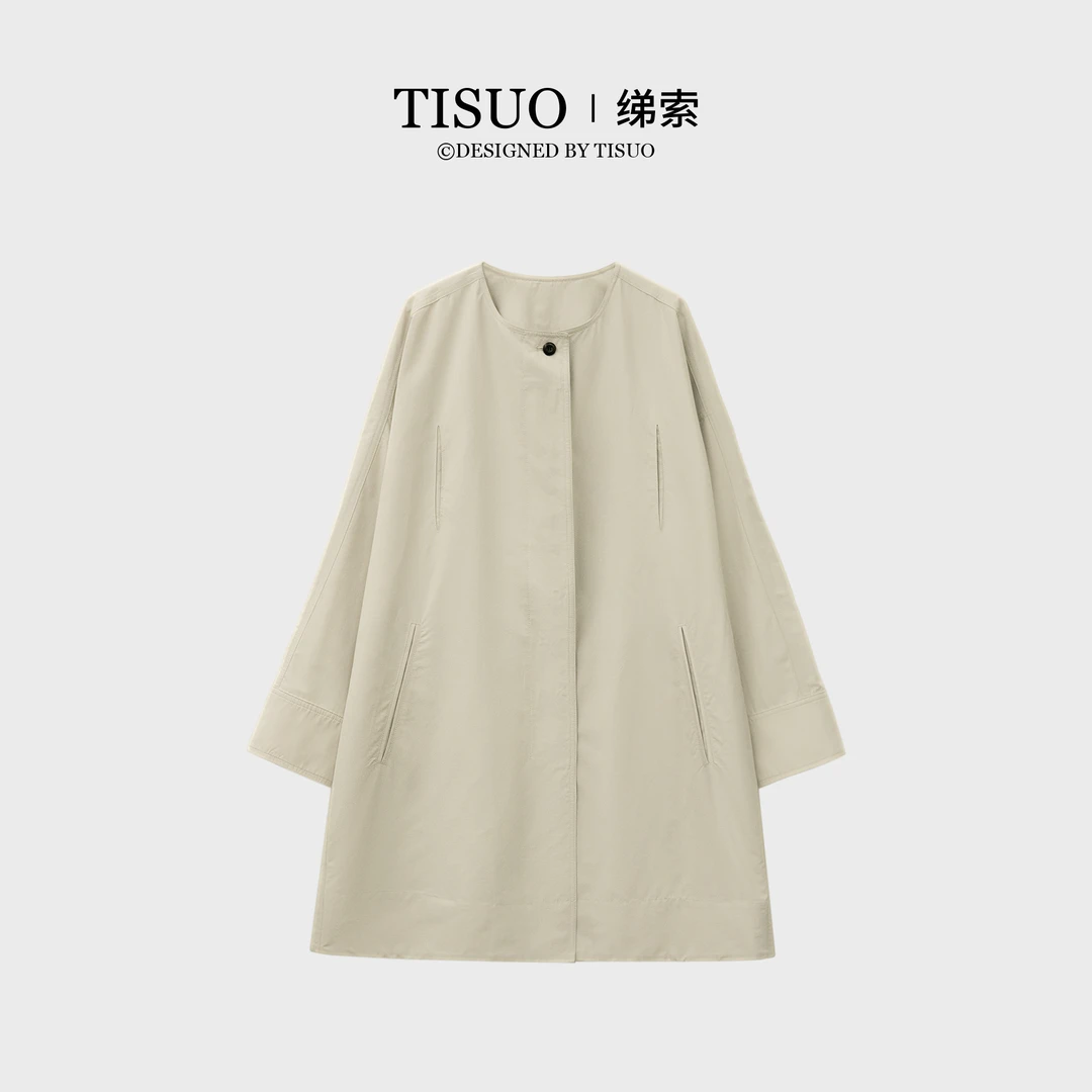 TISUO/绨索“至于形“”极简高级感圆领廓 形轻量感外套TS802116
