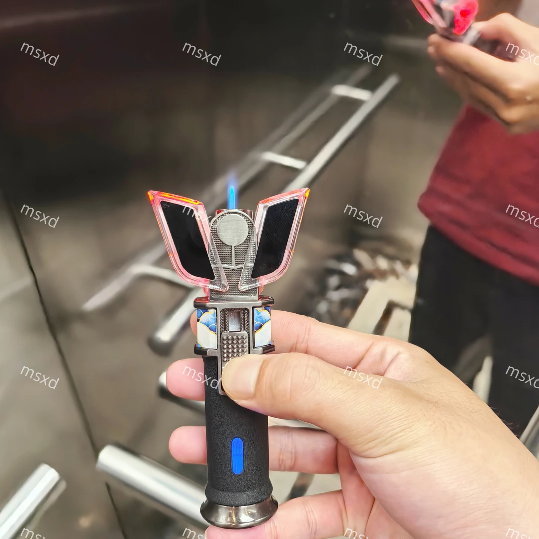 奥特曼变身神器蓝光火焰打火机防风直冲发光创意搞怪神光棒送男友