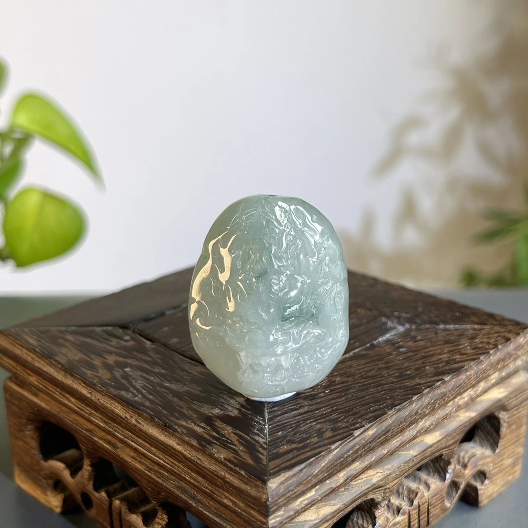 JCB17-21    天然缅甸A货翡翠    龙牌