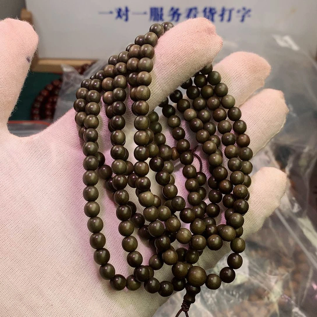 檀香木手串/手链06阴沉老山沉水级迈索尔正区108颗