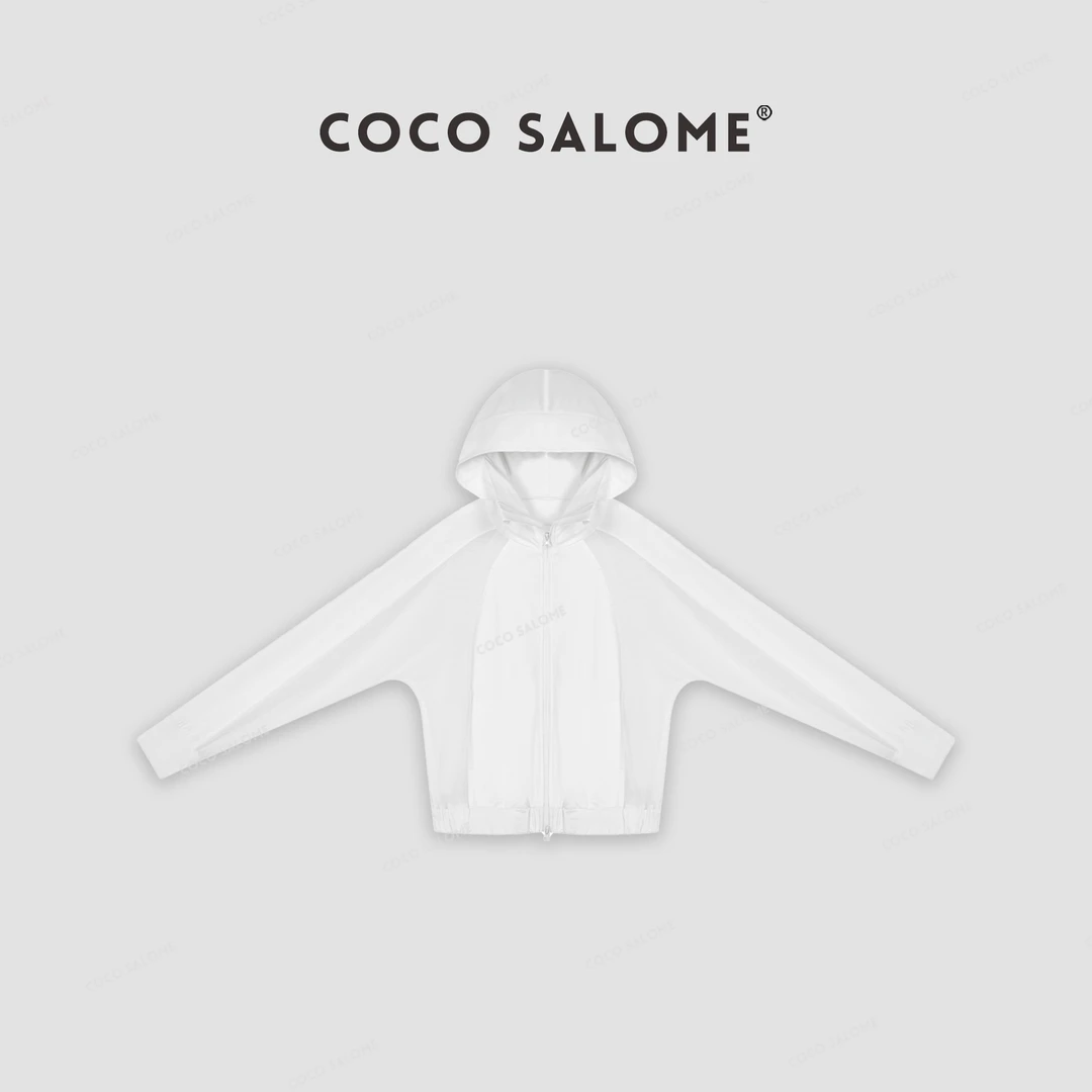 COCO SALOME⑥【白开水】冰丝垂感连帽拉链时尚夏季外套270N