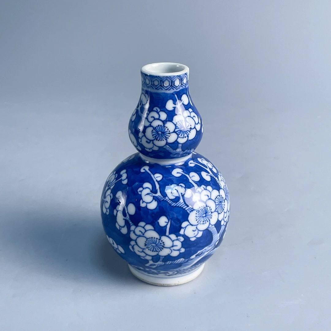 清光绪青花冰梅纹小葫芦瓶-M25IY002806
