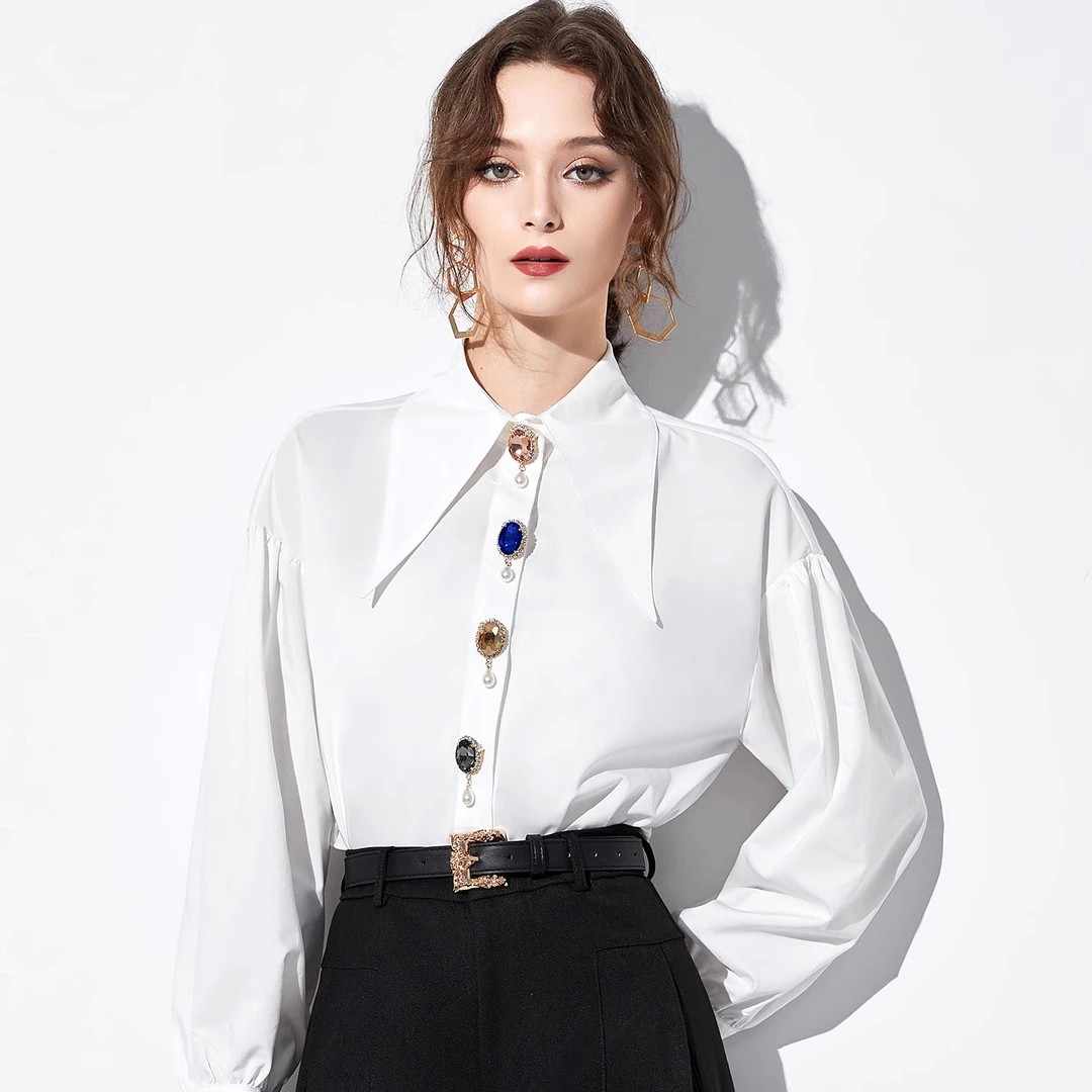 【媛媛女王专享】AUI白色职业气质西装正装衬衫两件套-23W053175