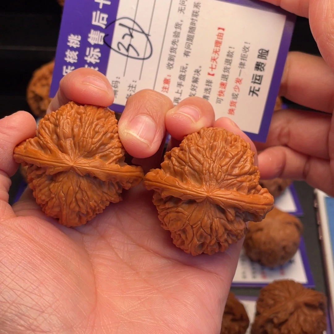 文玩核桃把件白狮子42