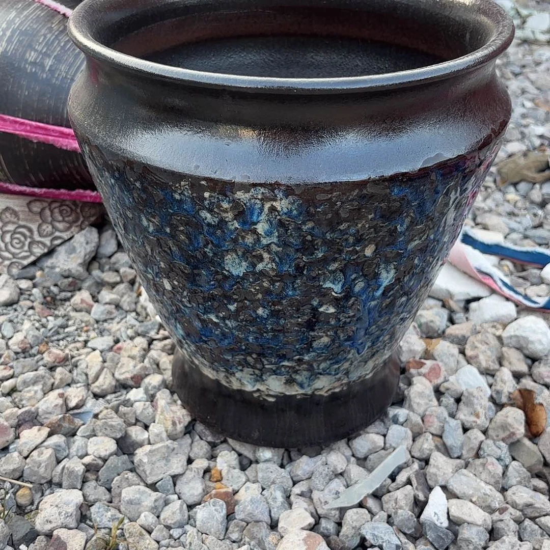 花盆紫砂口径27高31一个胖鱼尾